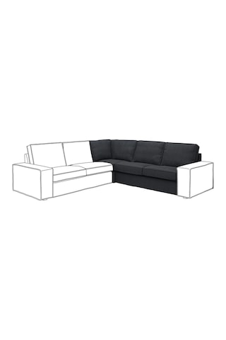 Ikea Antrasit Lüks Kanepe - Köşe Kanepe Kılıfı