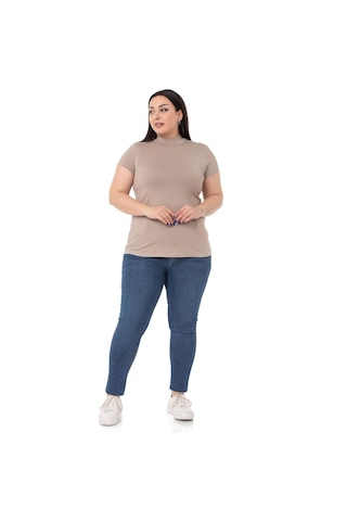Disentis Büyük Beden Yarım Balıkçı Kısa Kollu Viskon Vizon Body-vizon Vizon