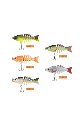 Yuntech01 Cc24-03 6cm 4.7g Abs Materyal Renk Seçenekli Yüzgeçli Sanal Balık