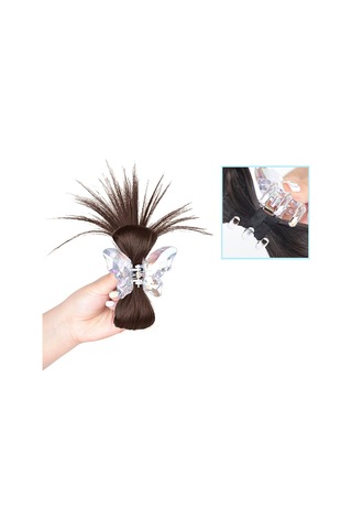 Kabarık Tasarımlı Tuhaf Saç Çörek Klipsi, Kadın Ve Kızlar İçin Premium Kaliteli Pençe Klipsi, Şık Saç Chignon Aksesuarı Doğum Günü Hediyeleri İçin İdeal Light Brown