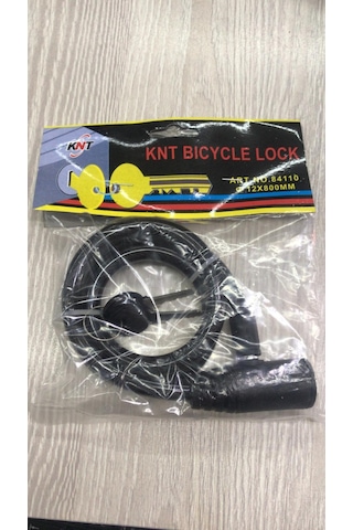 KNT 12 MM 80 CM ANAHTARLI KİLİT 3 FARKLI RENK SEÇENEKLİ Siyah