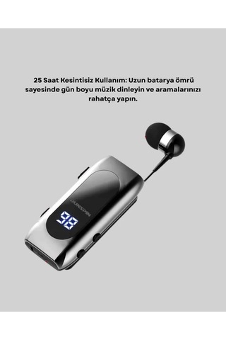 Northcity Dijital Göstergeli Bluetooth Kulaklık Klipsli Tasarım Ve Yeni Nesil Bağlantı