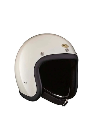 Tt&co 500-tx Vintage Harley Tasarım Açık Ağız Kask L/xl Beyaz