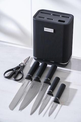 Acar Cooper 7 Parça Standlı Bıçak Seti Siyah Hwn-07965 Siyah