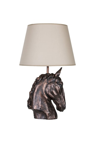 Qdec Modern Dizayn At Abajur Bakır Bej Diğer