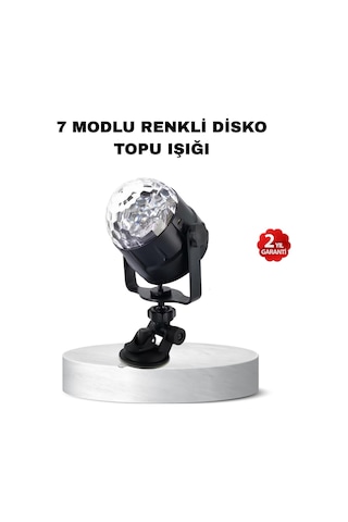 Müzik - 914 - Ritmine Duyarlı Renkli Disko Topu 7 Modlu Işıklı - Csmo-tex - Parti Lambası