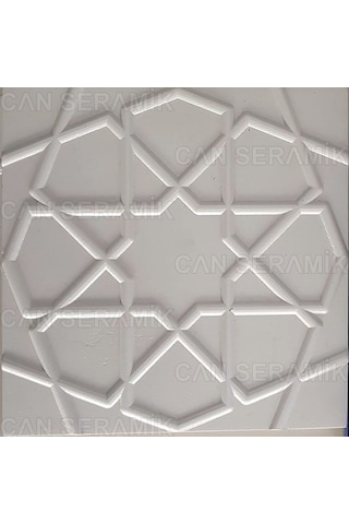 Can Seramik - 20x20 Cm. Kabartmalı Selçuklu Yıldızı Çini Karo N11.133