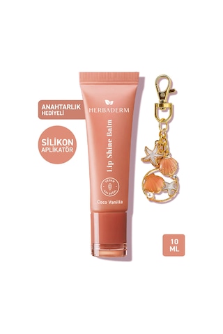Herbaderm Coco-Vanilya Aromalı Parlatıcı Dolgunlaştırıcı ve Onarıcı Vegan Dudak Balmı 10 ML