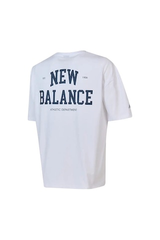 New Balance Lifestyle Mnt1602-wt Erkek Beyaz T-shirt