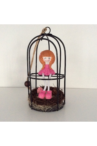 Kafeste Oturan Sarıs In Kız Biblo Pembe Diğer