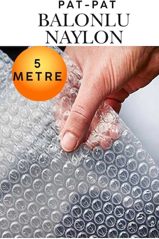 Kalın Balonlu Naylon Patpat Rulo 100 Cm X 5 Mt Çift Katlı Pıtpıt Ambalaj Paketleme Ve Taşıma Koruma Naylonu Ev Taşıma Eşya Paketleme Ve Kargo Koruma Patpat Naylonu Rulosu Kırılacak Eşya Kargo