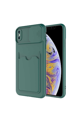 Apple Uyumlu iPhone X Kılıf Kartix Kapak - Kırmızı Kirmizi Kırmızı