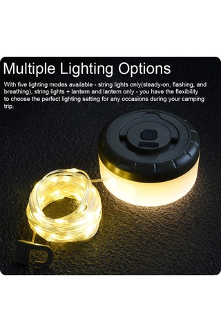 Teltree Çok Fonksiyonlu Kamp Aydınlatma: Led Rgb Çadır Ve Açık Hava Dekorasyonu, Dahili Pil İle Tasarruf Çok Renkli