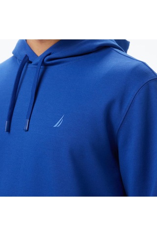 Nautica Erkek Mavi Classic Fit Kapüşonlu Sweatshirt-11589 Mavi