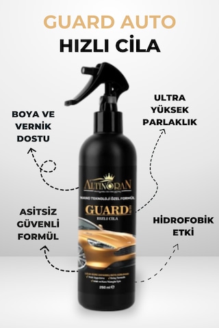 Altınoran İç Ve Dış Komple Bakım Seti Torpido Parlatıcı 200ml + Guard Auto Hızlı Cila 250ml