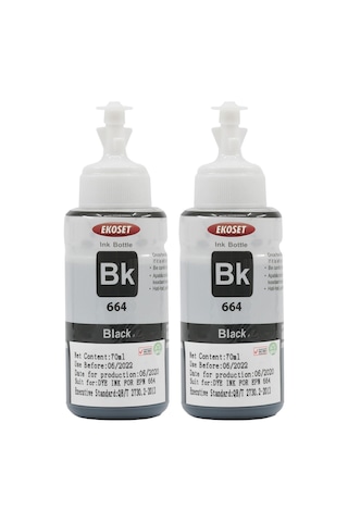 Ekoset Epson L455 Uyumlu Siyah Mürekkep 2 Adet 70 ML