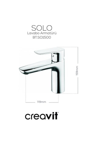 Creavit SO1500 Solo Lavabo Bataryası Armatürü