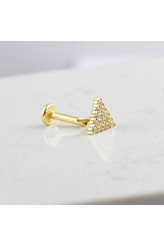 Glorria Altın Üçgen Tragus Piercing Altın