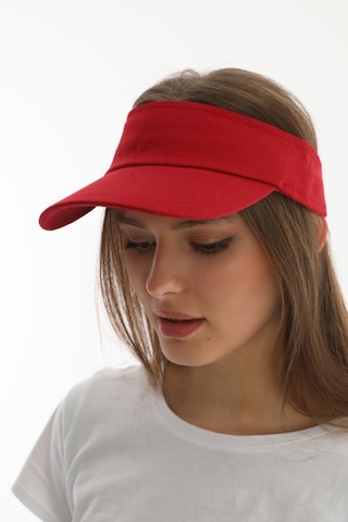 Uv Koruyuculu Unisex Siperlikli Kırmızı Şapka Kırmızı