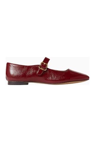Sam Edelman Michaela Bordo Deri, Kare Burun Tokalı Mary Jane Kadın Ayakkabı