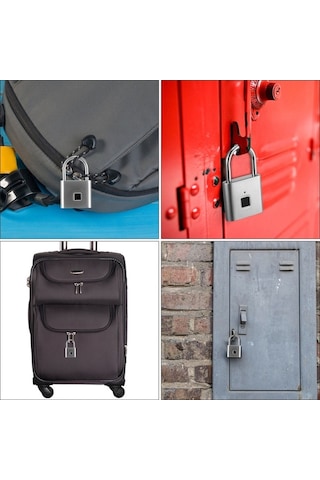 Prestigegoods Parmak İzi Kilitli Akıllı Kilit - Şarj Edilebilir, 10 Parmak Kayıtlı, Su Geçirmez, Hırsızlık Koruma