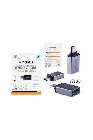 Syrox Usb-3 Den Type-C Ye Dönüştürücü Otg Dt13