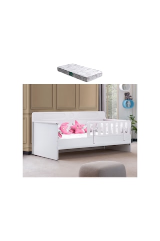 Karyola, Flora Montessori Karyola - Beyaz + 1 Adet Comfort Yatak
