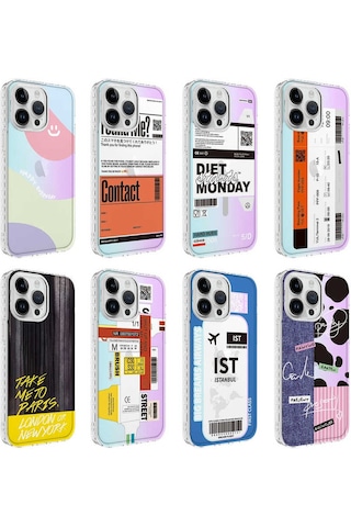 Zeyline Apple Uyumlu iPhone 12 Pro Max Airbag Kenarlı Renkli Desenli Silikon Zore Elegans Kapak-no2