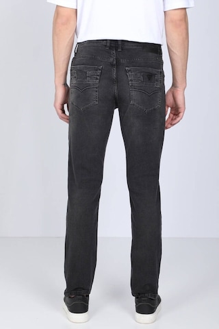 Erkek Siyah Düz Kesim Jean Pantolon