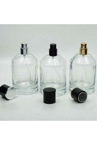 Parfüm Şişesi 100 Ml 3 Adet Silindir Kubbeli Model Kolay Kapama