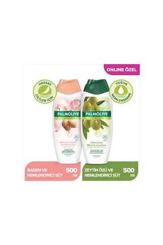 Palmolive Naturals Hassas Ciltler İçin Badem ve Yoğun Nemlendirici Zeytin Özü Duş Jeli 2 x 500 ML