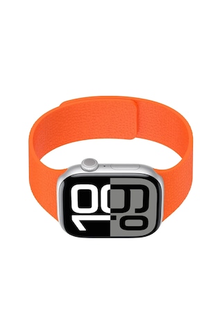 Apple Uyumlu Watch 10 46mm Redclick Krd-136 Kabartma Desenli Mıknatıslı Silikon Kordon