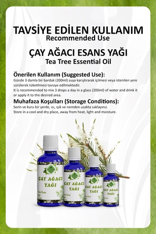 Çay Ağacı Yağı Tea Tree Essential Oil 20 Ml.