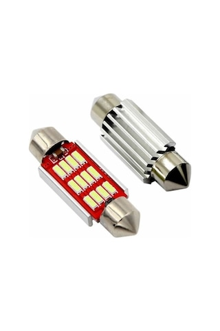 Canbuslu 39 Mm Sofit Led Ampul 2'li Set 12 Led Tavan Ve Plaka Lambası