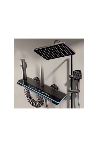 Antresit Dıjıtal Ekran Piyano Fonksiyone Akıllı Duş Sistem Banyo Batarya Robot Ambiyans Büyük Gövde Antrasit