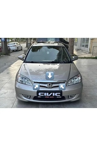 Kaput Panjur Uç Kromu Honda Civic 04-06 Vtec 2 Adet