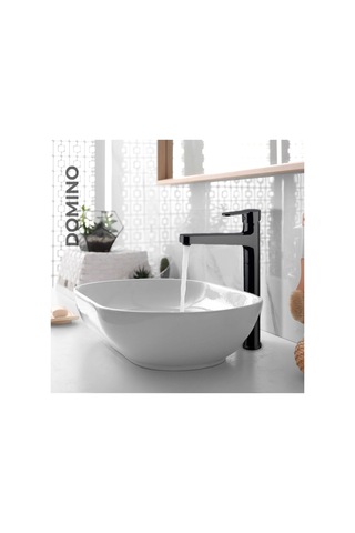Newarc - Domino Çanak Tipi Lavabo Bataryası Siyah - 971001b 350109 Siyah