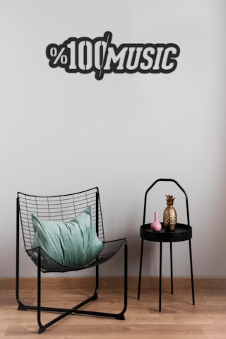 Müzik %100 Mdf Duvar Dekorasyon Ürünü 40x15 Cm