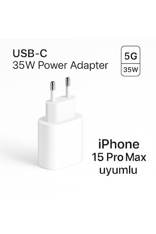 Apple Uyumlu iPhone 15 Pro Max 35w Şar Adaptörü