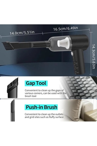 Willowhaven Kablosuz Islak Kuru Mini El Süpürgesi Yüksek Güçlü Motor Ev Araba Toz Tüy Temizliği