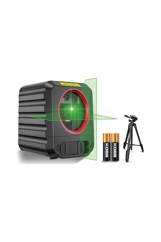 Kobb Kbl90gtp 30 Metre Profesyonel Yatay Ve Dikey Otomatik Hizalamalı Yeşil Çapraz Çizgi Lazer Distomat + Tripod Fr Kbl90gtp