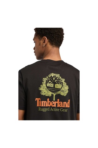 Timberland Rugged Active Gear Back G Siyah Erkek Kısa Kol T-shirt 000000000102084398 Siyah-lıla