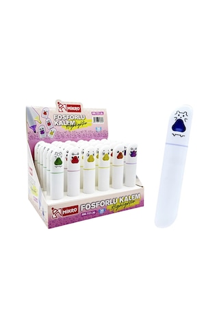 Sevimli Hayvan Figürlü Fosforlu 5'li Kalem Seti Mikro Renkli Highlighter Kalem Çeşitleri