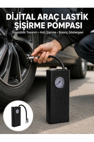 Type-c Şarjlı Güçlü Elektrikli Kompresör Motosiklet Oto Bisiklet İçin Yeni Nesil