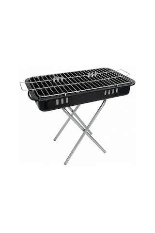 Seyyar Ayaklı Mangal, Kömürlü, Emaye, Kompakt Tasarım, Taşınabilir, Açık Hava Kullanımı 33 Cm 55 Cm Çok Renkli