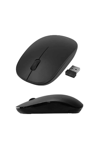 Ergonomik Tasarım Kablosuz Siyah Mouse Hassas Uzun Ömürlü Ergonomik Kablosuz Mouse