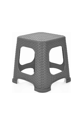 Storeşahin Antrasit Küçük Rattan Tabure Shn0720