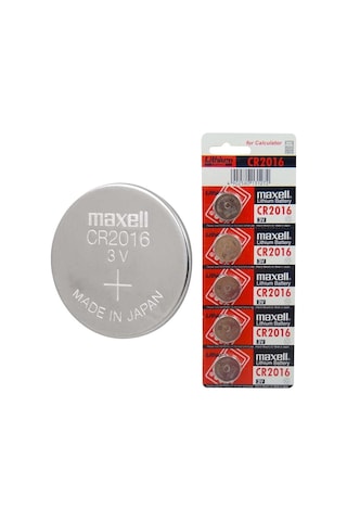 Maxell CR2016 3V Lityum Kartela Düğme Pil 5'li
