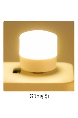 Mini Ampul 1w Taşınabilir Usb Led Işık - Powerbank Laptop Pc Uyumlu Günışığı Renk Gün Işığı