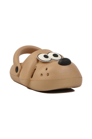 Ayakmod Bej Unisex Çocuk Sabo Terlik Doggy P Bej